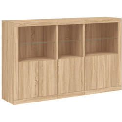 Credenza cassettiera cassettiera mobile contenitore organizer cucina soggiorno soggiorno con luci a led Sonoma 162 x 37 x 100 cm marrone