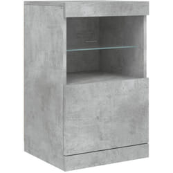 Credenza buffet cassettiera mobile contenitore organizer cucina soggiorno soggiorno con luci a led 41 x 37 x 67 cm grigio