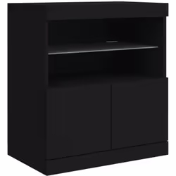 Arreda la tua stanza con questa credenza moderna con illuminazione a LED, si abbina facilmente ai mobili di qualsiasi stile d ...