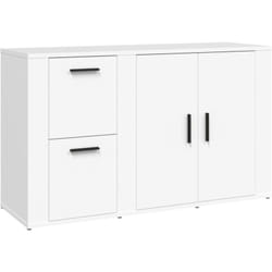 Credenza buffet cassettiera mobile contenitore organizer cucina soggiorno soggiorno 100 x 33 x 59,5 cm pannelli in mdf bianco