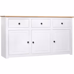 Porta un'aria di eleganza e comodità nei tuoi interni con la nostra credenza in legno massello di pino! Robusto e stabile: il ...