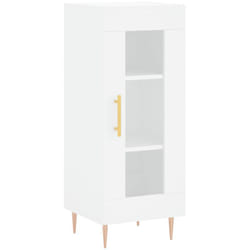 Credenza buffet cassettiera mobile contenitore organizer cucina soggiorno soggiorno 34,5 x 34 x 90 cm legno composito bianco
