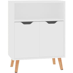 Credenza, credenza, cassettiera, mobiletto, organizer, cucina, soggiorno, soggiorno, 60 x 30 x 72 cm, pannelli in mdf bianco
