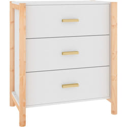 Credenza, credenza, cassettiera, mobiletto, organizer, cucina, soggiorno, soggiorno, 62 x 38 x 70 cm, legno composito bianco