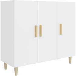 Credenza cassettiera cassettiera mobile contenitore organizer cucina soggiorno soggiorno 90 x 34 x 80 cm legno composito bianco