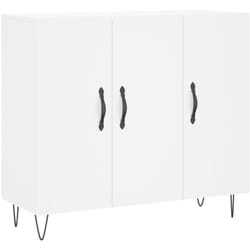 Credenza cassettiera cassettiera mobile contenitore organizer cucina soggiorno soggiorno 90 x 34 x 80 cm legno composito bianco