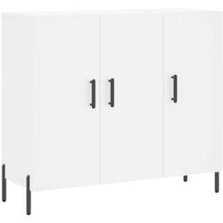 Credenza cassettiera cassettiera mobile contenitore organizer cucina soggiorno soggiorno 90 x 34 x 80 cm legno composito bianco