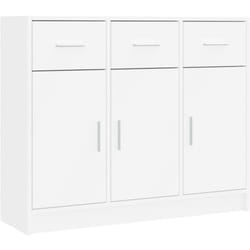 Credenza cassettiera cassettiera mobile contenitore organizer cucina soggiorno soggiorno 91 x 28 x 75 cm derivati del legno bianco