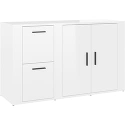 Buffet credenza cassettiera mobile contenitore organizer cucina soggiorno lucido 100 x 33 x 59,5 cm mdf bianco