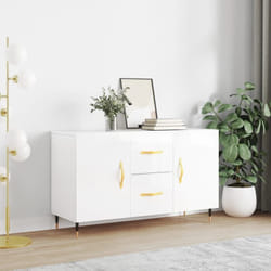 Buffet credenza cassettiera mobile contenitore organizer cucina soggiorno soggiorno lucido 100 x 36 x 60 cm pannelli in mdf bianco