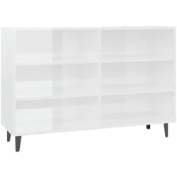 Buffet credenza cassettiera mobile contenitore organizer cucina soggiorno lucido 103,5 x 35 x 70 cm mdf bianco