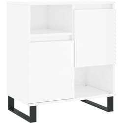 Buffet credenza cassettiera mobile contenitore organizer cucina soggiorno soggiorno lucido 60 x 35 x 70 cm pannelli in MDF bianco