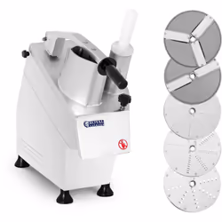 Robot tagliaverdure elettrico - 5 dischi Il robot tagliaverdure è stato progettato per un uso professionale. Il robot multifu ...