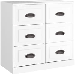 Buffet credenza cassettiera mobile contenitore organizer cucina soggiorno lucido 70 x 35,5 x 67,5 cm MDF bianco