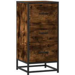 Credenza buffet cassettiera mobile contenitore organizer cucina soggiorno soggiorno 35,5 x 35 x 76 cm derivati del legno e metallo marrone