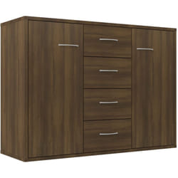 Credenza buffet cassettiera mobile contenitore organizer cucina soggiorno soggiorno 88 x 30 x 65 cm derivati del legno marrone