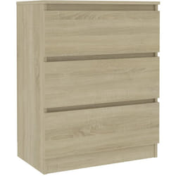Credenza cassettiera cassettiera mobile contenitore organizer cucina soggiorno soggiorno Sonoma 60 x 35 x 76 cm derivati del legno marrone