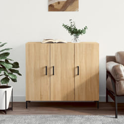 Credenza cassettiera cassettiera mobile contenitore organizer cucina soggiorno soggiorno Sonoma 90 x 34 x 80 cm truciolato marrone