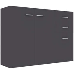 Credenza cassettiera cassettiera mobile contenitore organizer cucina soggiorno soggiorno 105 x 30 x 75 cm multistrato grigio