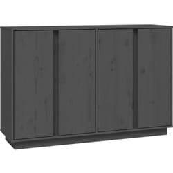 Credenza buffet cassettiera mobile contenitore organizer cucina soggiorno soggiorno 120 x 35 x 80 cm legno massello di pino grigio