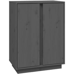 Credenza buffet cassettiera mobile contenitore organizer cucina soggiorno soggiorno 60 x 35 x 80 cm legno massello di pino grigio