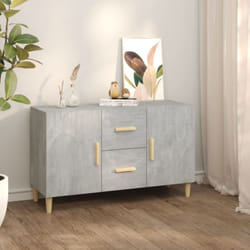 Credenza cassettiera cassettiera mobile contenitore organizer cucina soggiorno soggiorno 100 x 36 x 60 cm multistrato grigio