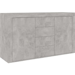 Credenza cassettiera cassettiera mobile contenitore organizer cucina soggiorno soggiorno 120 x 36 x 69 cm multistrato grigio