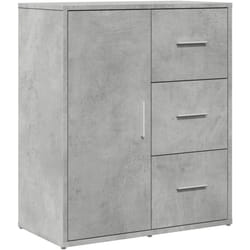 Credenza buffet cassettiera mobile contenitore organizer cucina soggiorno soggiorno 60 x 31 x 70 cm derivati del legno grigio