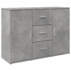 Credenza buffet cassettiera mobile contenitore organizer cucina soggiorno soggiorno 90,5 x 29,5 x 65 cm multistrato grigio