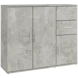 Credenza buffet cassettiera mobile contenitore organizer cucina soggiorno soggiorno 91 x 29,5 x 75 cm mdf grigio