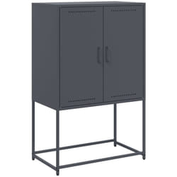 Buffet credenza cassettiera mobile contenitore organizer cucina soggiorno soggiorno alto 68,5 x 38,5 x 107 cm acciaio antracite