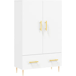 Credenza buffet cassettiera mobile contenitore organizer cucina soggiorno soggiorno alto 69,5 x 31 x 115 cm pannelli in mdf bianco