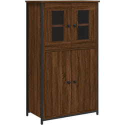 Credenza buffet cassettiera mobile contenitore organizer cucina soggiorno soggiorno alto 62 x 32 x 106,5 cm pannelli in mdf marrone