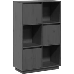 Credenza buffet cassettiera mobile contenitore organizer cucina soggiorno soggiorno alta 74 x 35 x 117 cm legno massello di pino grigio