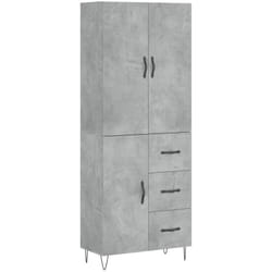 Credenza buffet cassettiera mobile contenitore organizer cucina soggiorno soggiorno alto 69,5 x 34 x 180 cm multistrato grigio