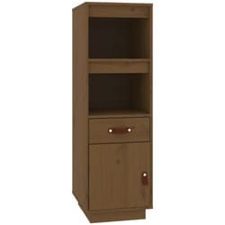 Credenza cassettiera cassettiera mobile contenitore organizer cucina soggiorno soggiorno alta 34 x 40 x 108,5 cm legno massello di pino marrone