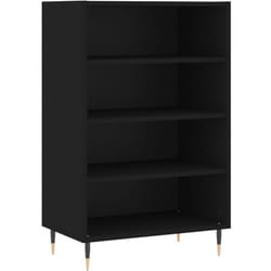 Credenza buffet cassettiera mobile contenitore organizer cucina soggiorno soggiorno alto 57 x 35 x 90 cm legno composito nero