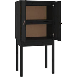 Buffet credenza cassettiera mobile contenitore organizer cucina soggiorno soggiorno alto 60 x 40 x 120 cm legno massello di pino nero