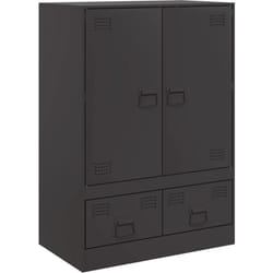 Buffet credenza cassettiera mobile contenitore organizer cucina soggiorno soggiorno alto 67 x 39 x 95 cm acciaio nero