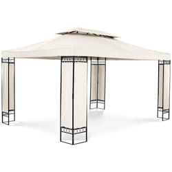 Helloshop26 - Pergola padiglione barnum pergolato tenda riparo giardino gazebo terrazza beige 3 x 4 m 160 g/m²