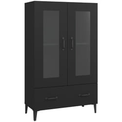 Buffet credenza cassettiera mobile contenitore organizer cucina soggiorno soggiorno alto 70 x 31 x 115 cm legno composito nero