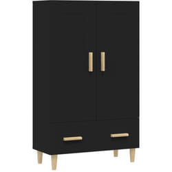 Buffet credenza cassettiera mobile contenitore organizer cucina soggiorno soggiorno alto 70 x 31 x 115 cm legno composito nero