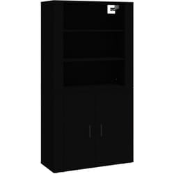 Credenza, credenza, cassettiera, mobiletto, organizer, cucina, soggiorno, soggiorno, top in derivati del legno nero