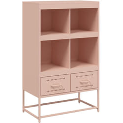 Credenza cassettiera cassettiera mobile contenitore organizer cucina soggiorno soggiorno alta 68 x 39 x 111,5 cm acciaio Rosa