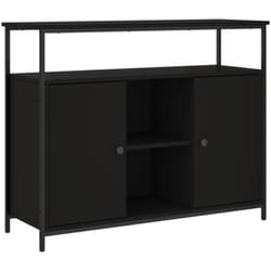 Credenza buffet cassettiera mobile contenitore organizer cucina soggiorno soggiorno 100 x 35 x 80 cm pannelli di mdf nero