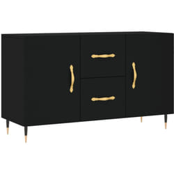 Credenza cassettiera cassettiera mobile contenitore organizer cucina soggiorno soggiorno 100 x 36 x 60 cm legno composito nero