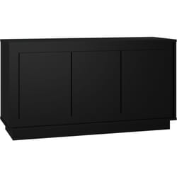 Credenza buffet cassettiera mobile contenitore organizer cucina soggiorno soggiorno 102 x 35 x 55 cm pannelli di mdf nero