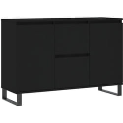 Credenza buffet cassettiera mobile contenitore organizer cucina soggiorno soggiorno 104 x 35 x 70 cm pannelli di mdf nero