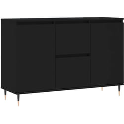 Credenza buffet cassettiera mobile contenitore organizer cucina soggiorno soggiorno 104 x 35 x 70 cm pannelli di MDF nero