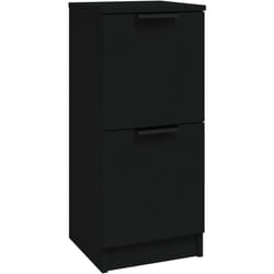 Credenza buffet cassettiera mobile contenitore organizer cucina soggiorno soggiorno 30 x 30 x 70 cm pannelli di mdf nero